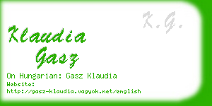 klaudia gasz business card